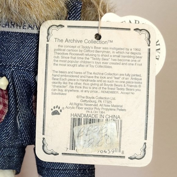 Boyds Bear Sharp McNibble Mouse 7" Plush with Tags - Picture 4 of 6